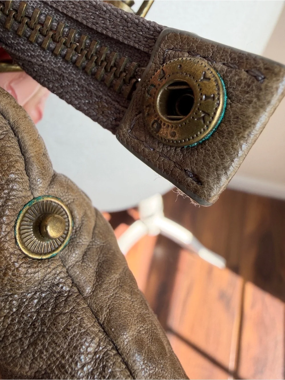 Will Leather Goods Mini Crossbody Pebble Leather Elephant Taupe Purse